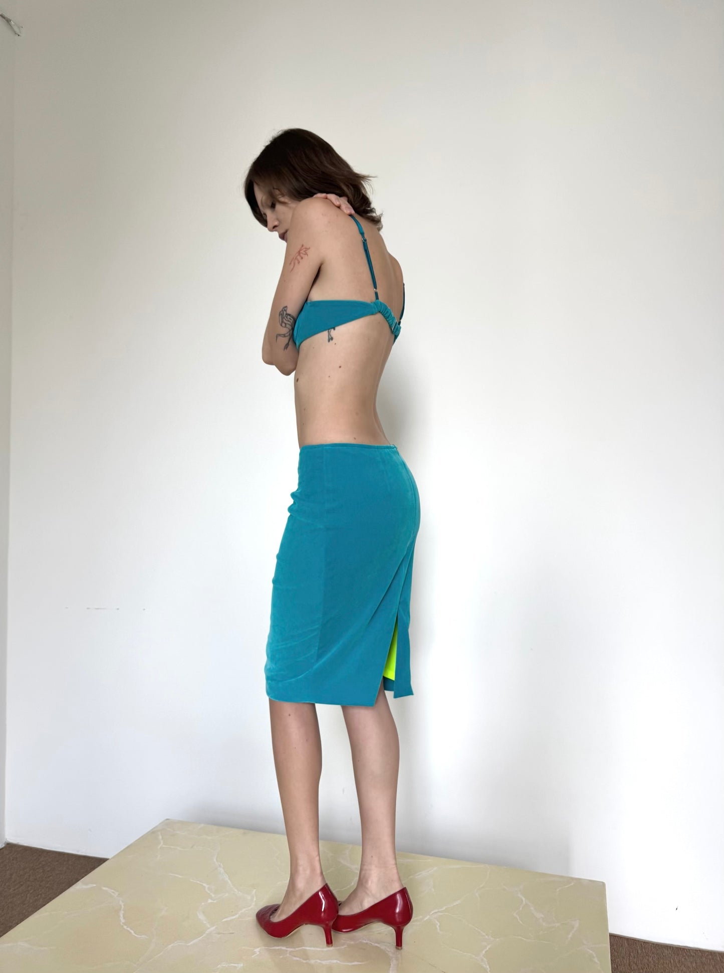 Marin midi skirt - lagoon