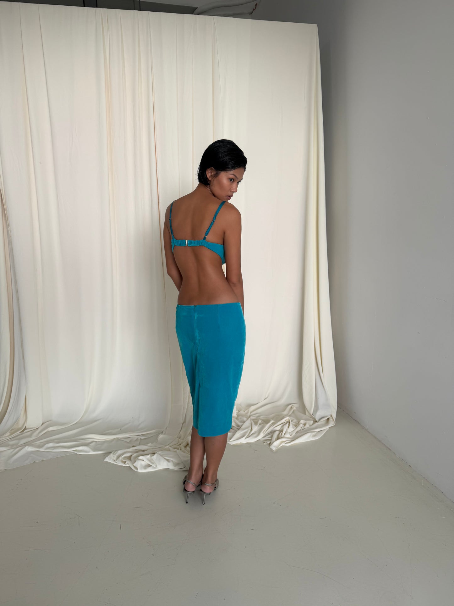 Marin midi skirt - lagoon